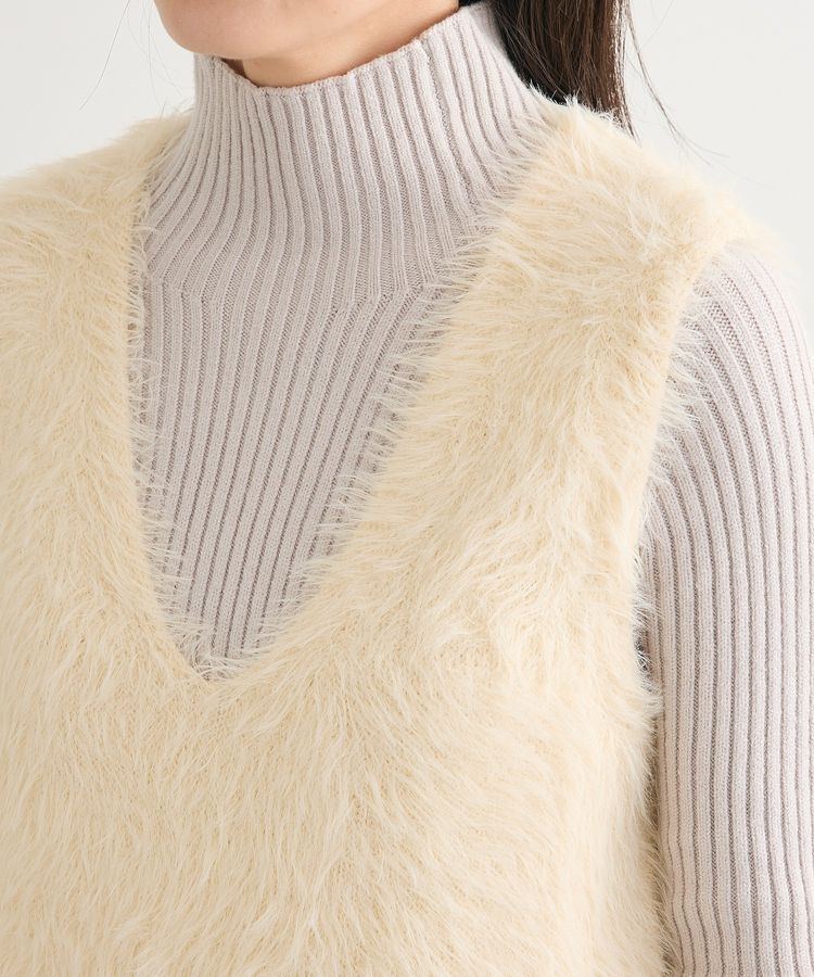 Green Parks「・Petit Fleur シャギーニットベスト」|ベスト・ジレ|