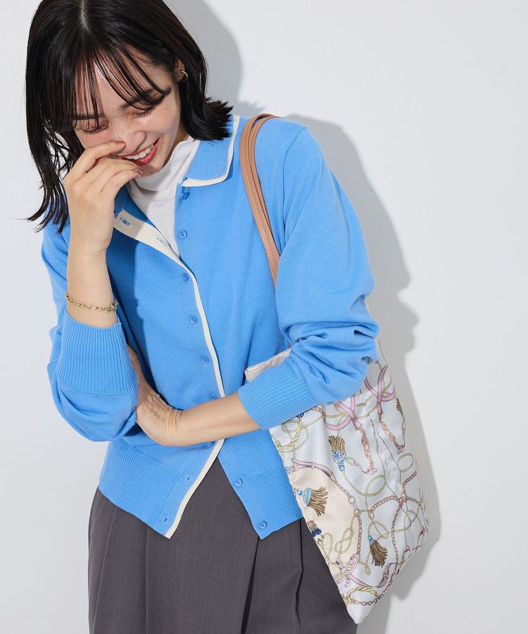 Green Parks「ここちニット衿付き配色プルオーバー」|ニット・セーター|