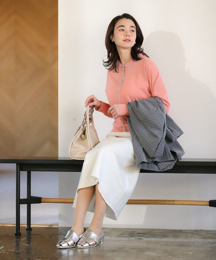 Green Parks「ここちニット衿付き配色プルオーバー」|ニット・セーター|