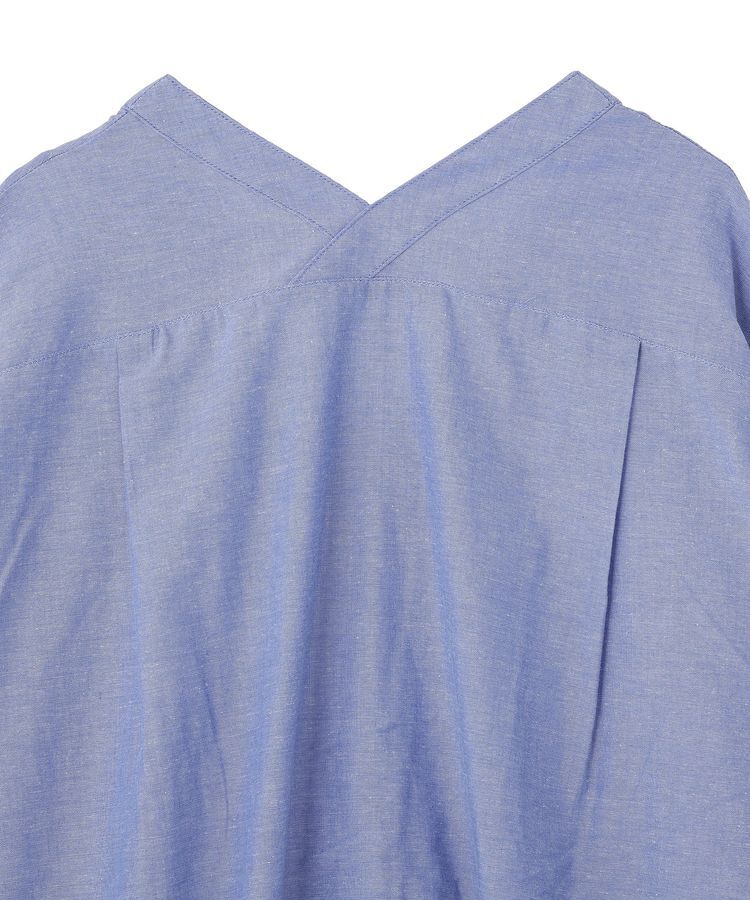 Green Parks「綿麻混Vネックオーバーサイズシャツ」|シャツ・ブラウス|