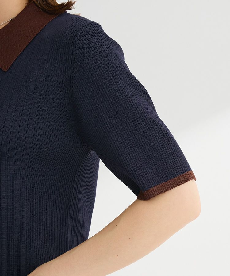 Green Parks「配色ニットポロ」|ニット・セーター|