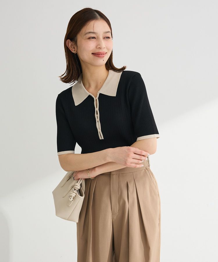 Green Parks「配色ニットポロ」|ニット・セーター|