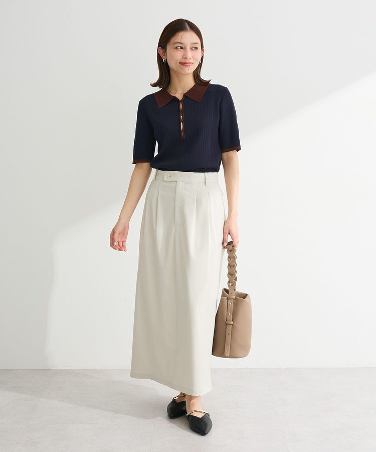 Green Parks「配色ニットポロ」|ニット・セーター|