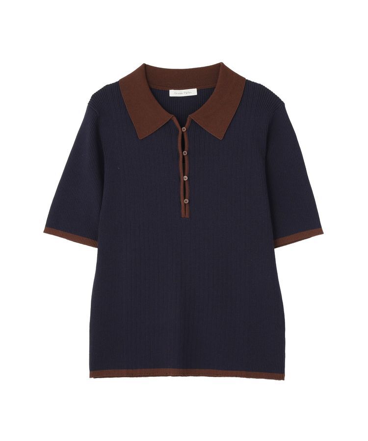 Green Parks「配色ニットポロ」|ニット・セーター|