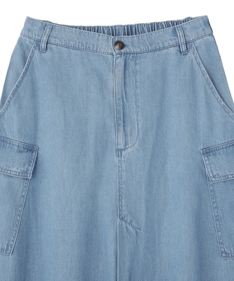 Green Parks「ライトデニムカーゴフレアスカート」|スカート|