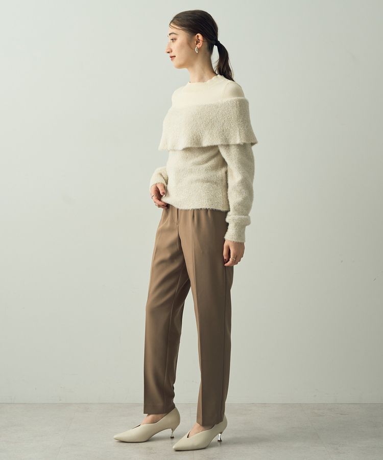 YECCA VECCA「ラメ混レイヤードデザインシャギーニット」|ニット・セーター|