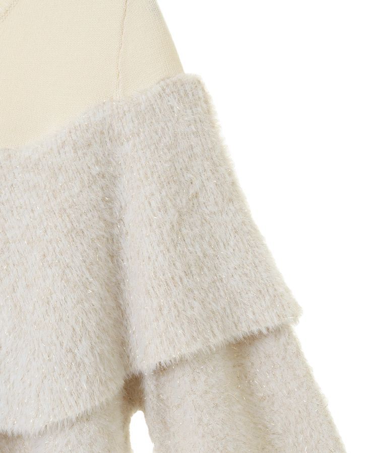 YECCA VECCA「ラメ混レイヤードデザインシャギーニット」|ニット・セーター|