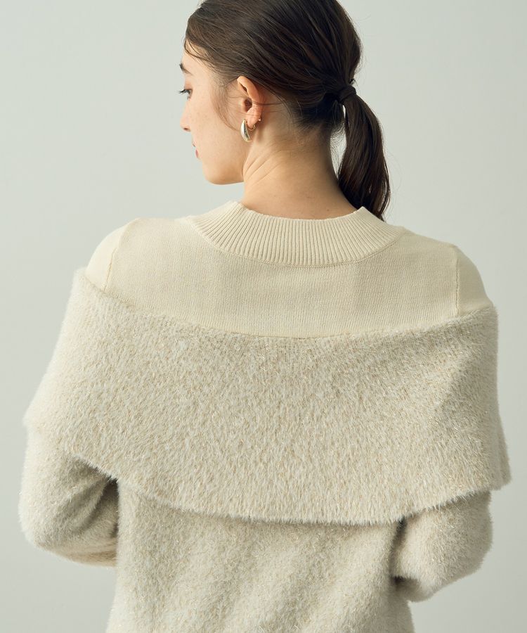 YECCA VECCA「ラメ混レイヤードデザインシャギーニット」|ニット・セーター|