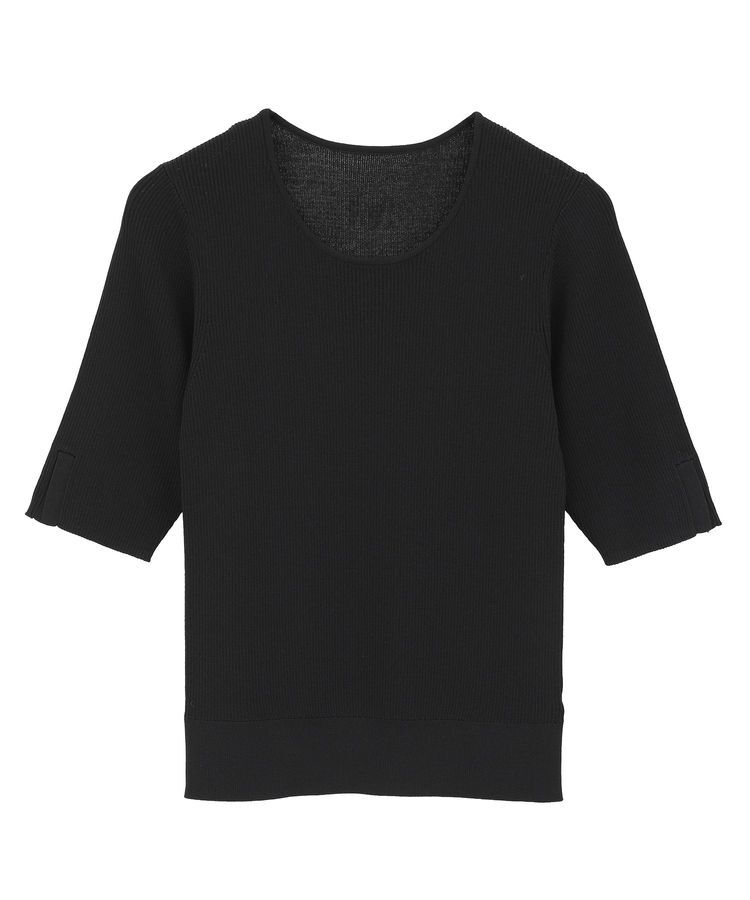 YECCA VECCA「5分袖リブニット」|ニット・セーター|