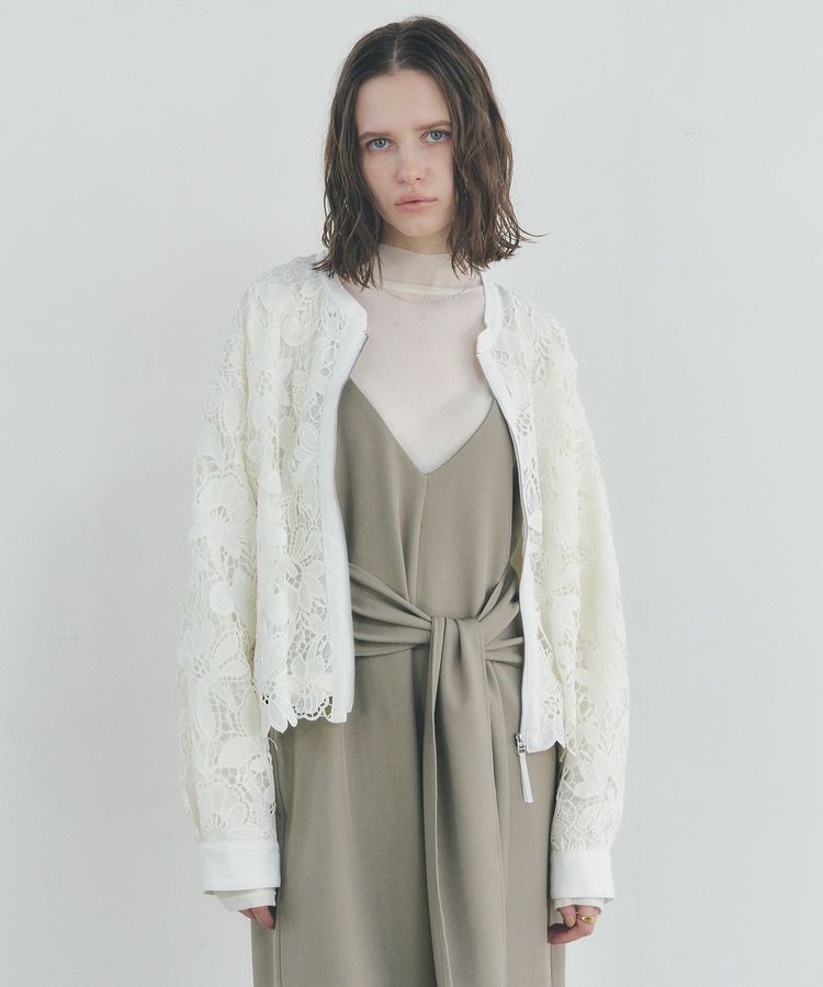 YECCA VECCA「レースブルゾン」|ブルゾン・スタジャン|