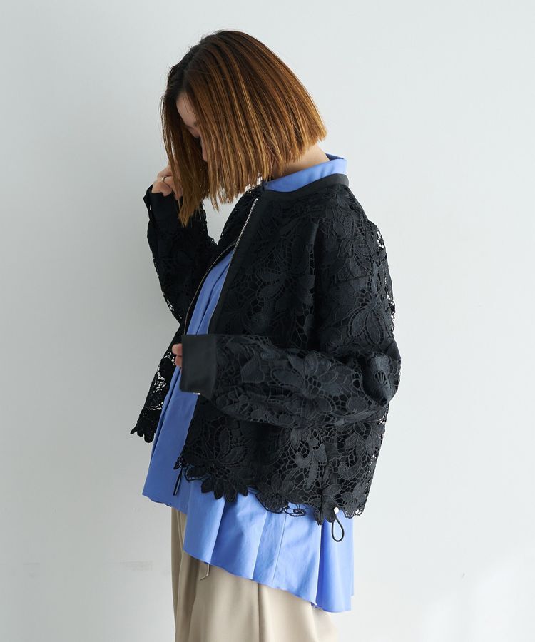 YECCA VECCA「レースブルゾン」|ブルゾン・スタジャン|