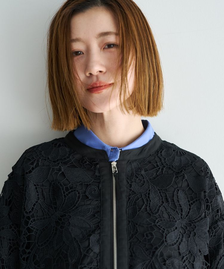 YECCA VECCA「レースブルゾン」|ブルゾン・スタジャン|