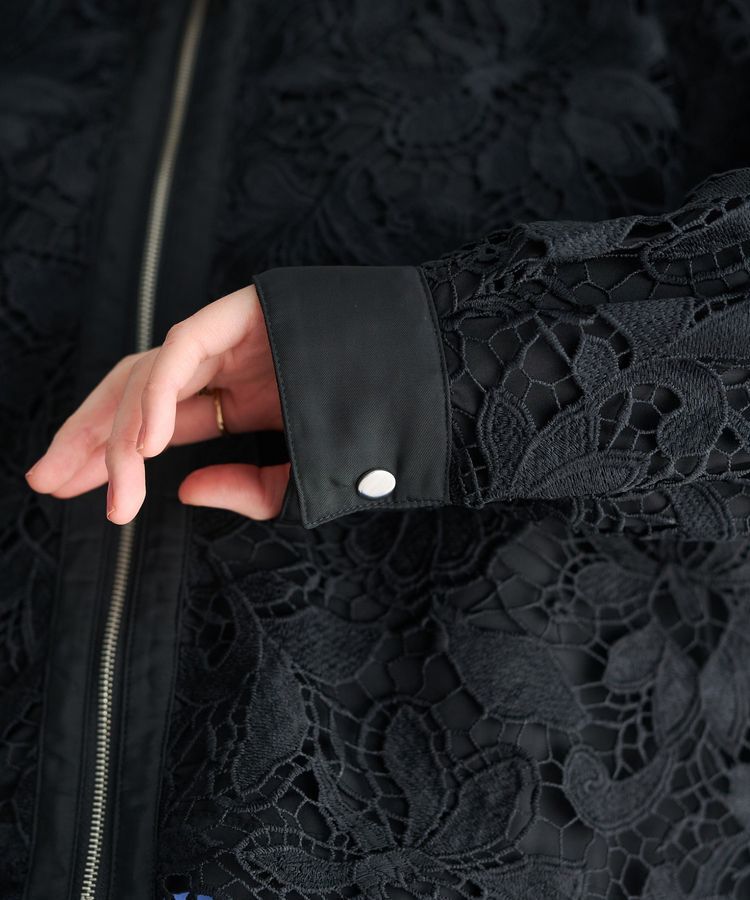 YECCA VECCA「レースブルゾン」|ブルゾン・スタジャン|