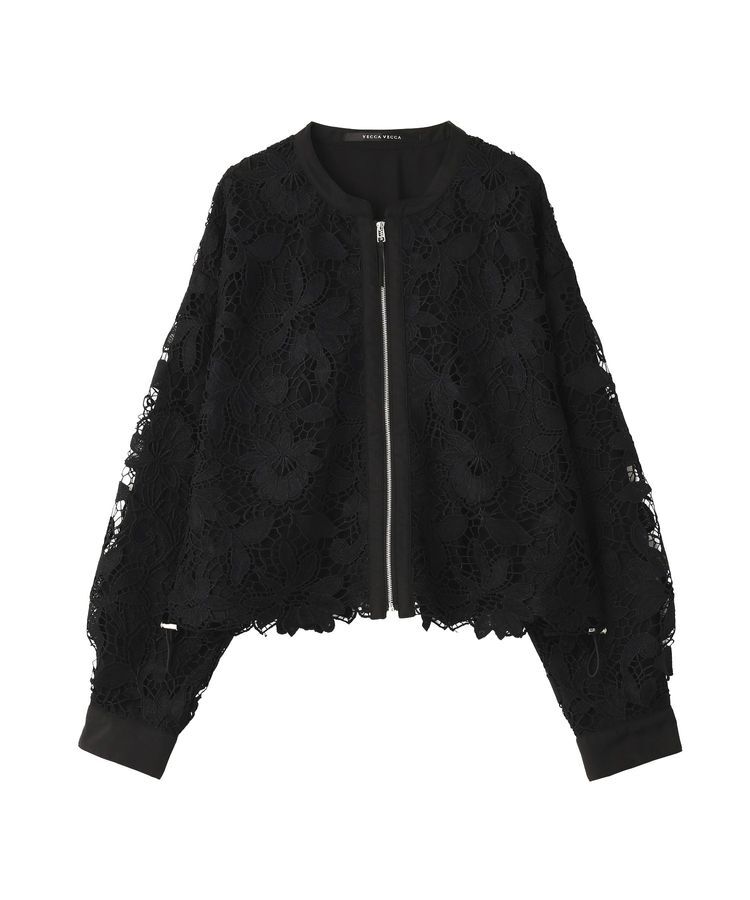 YECCA VECCA「レースブルゾン」|ブルゾン・スタジャン|
