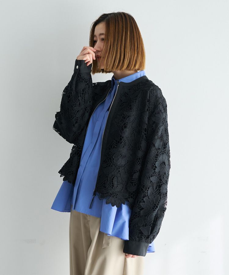 YECCA VECCA「レースブルゾン」|ブルゾン・スタジャン|