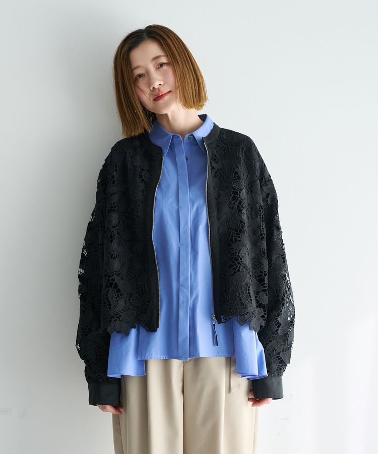 YECCA VECCA「レースブルゾン」|ブルゾン・スタジャン|