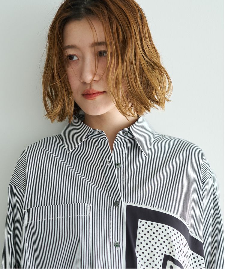 Editt by YECCA VECCA「スカーフデザインアシメシャツ」|シャツ・ブラウス|