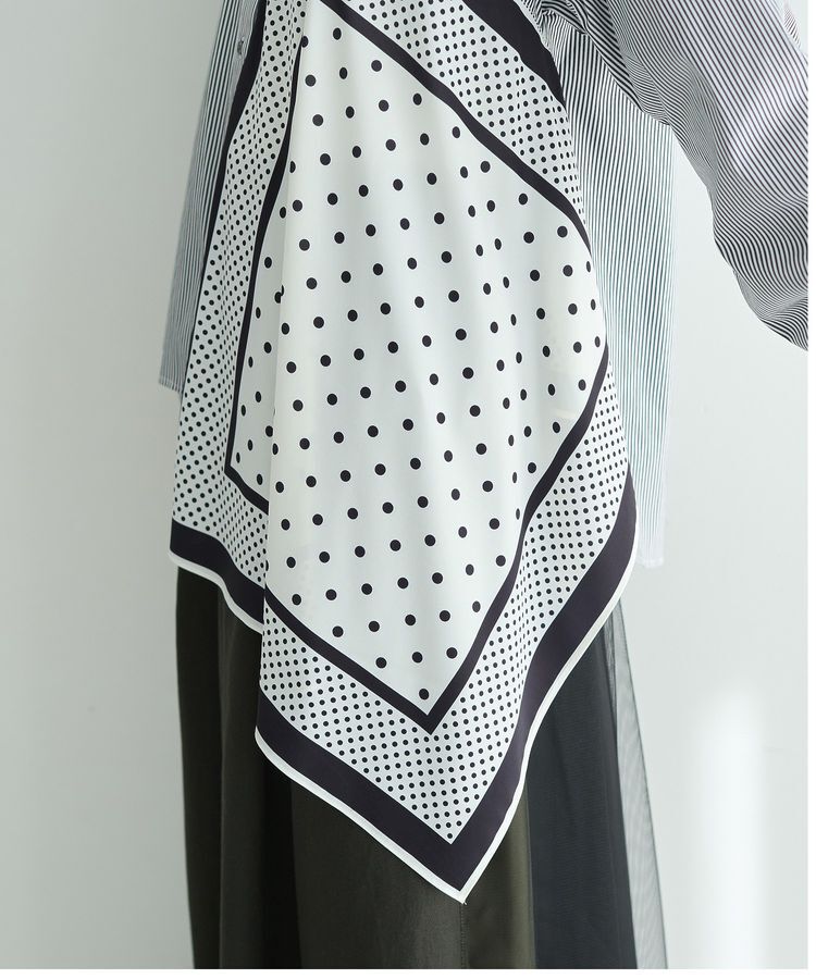 Editt by YECCA VECCA「スカーフデザインアシメシャツ」|シャツ・ブラウス|