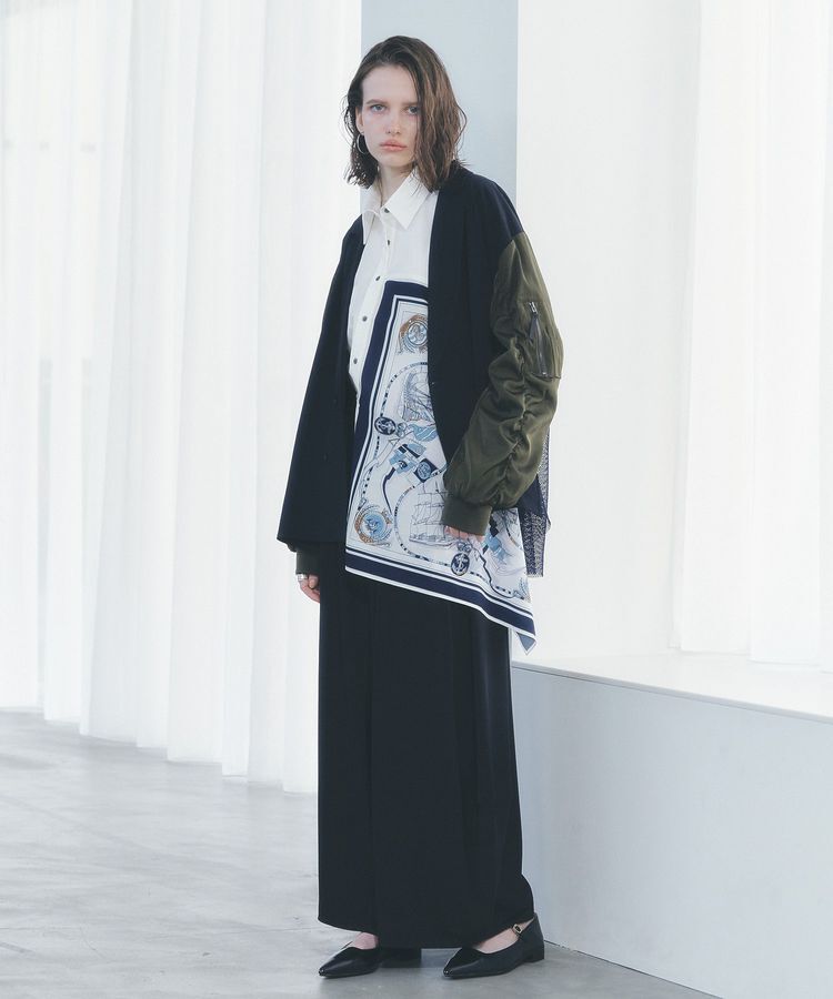 Editt by YECCA VECCA「スカーフデザインアシメシャツ」|シャツ・ブラウス|