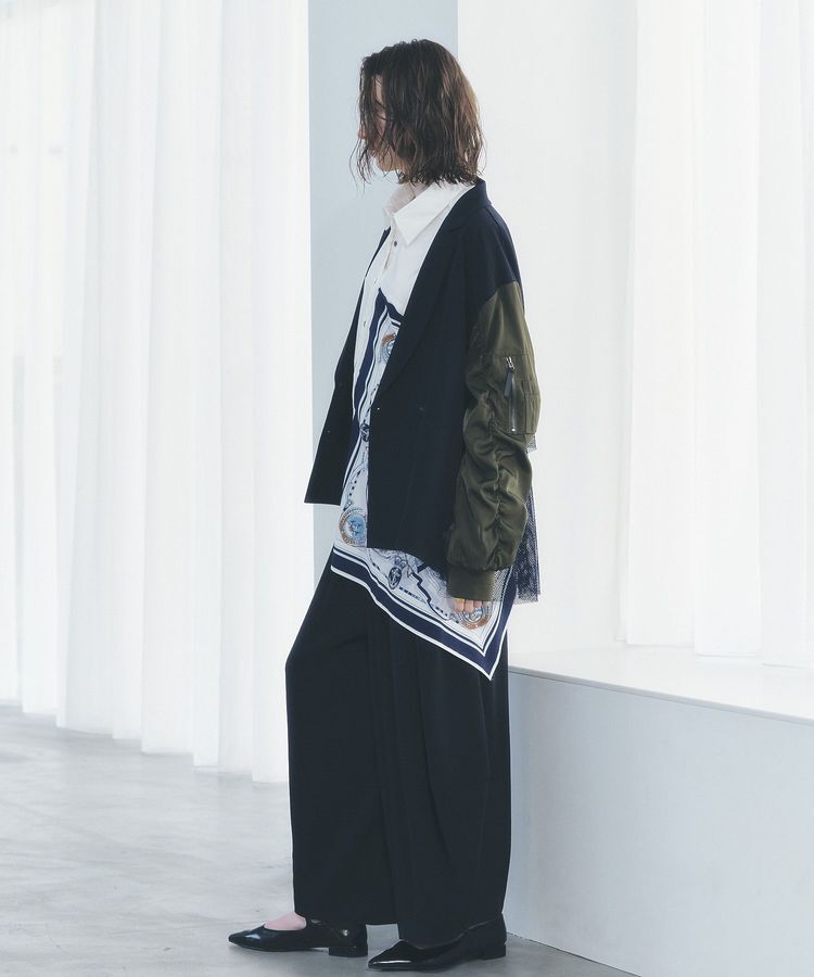 Editt by YECCA VECCA「スカーフデザインアシメシャツ」|シャツ・ブラウス|