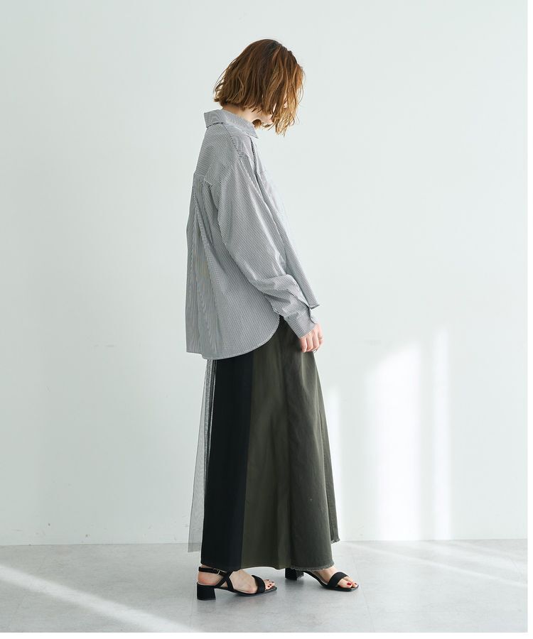 Editt by YECCA VECCA「スカーフデザインアシメシャツ」|シャツ・ブラウス|