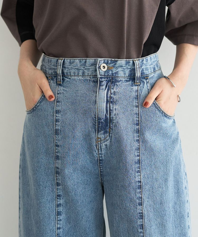 YECCA VECCA「綿麻バギーデニムパンツ」|デニム|