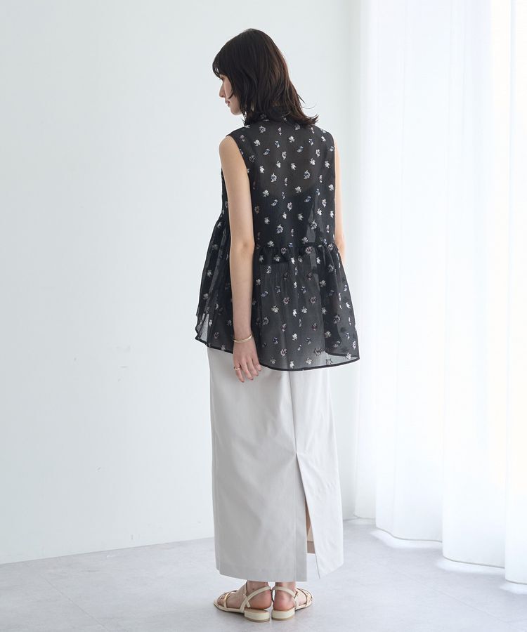 YECCA VECCA「シアージャガードペプラムブラウス」|シャツ・ブラウス|