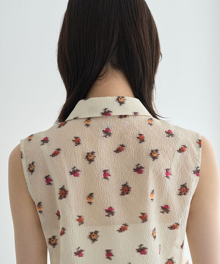 YECCA VECCA「シアージャガードペプラムブラウス」|シャツ・ブラウス|