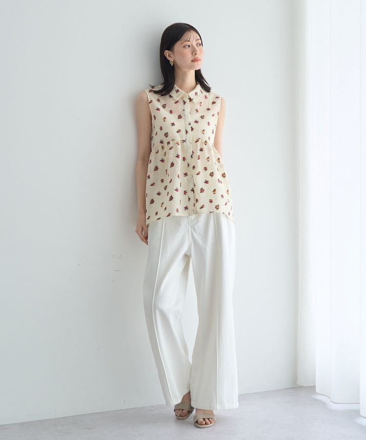 YECCA VECCA「シアージャガードペプラムブラウス」|シャツ・ブラウス|