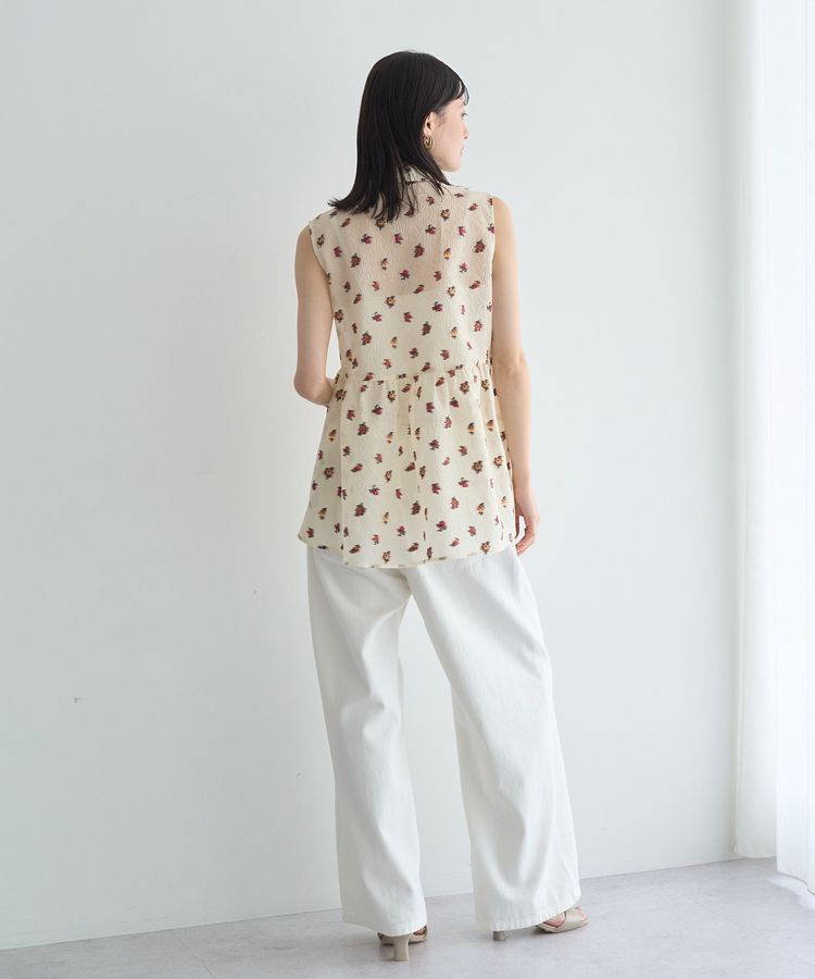 YECCA VECCA「シアージャガードペプラムブラウス」|シャツ・ブラウス|