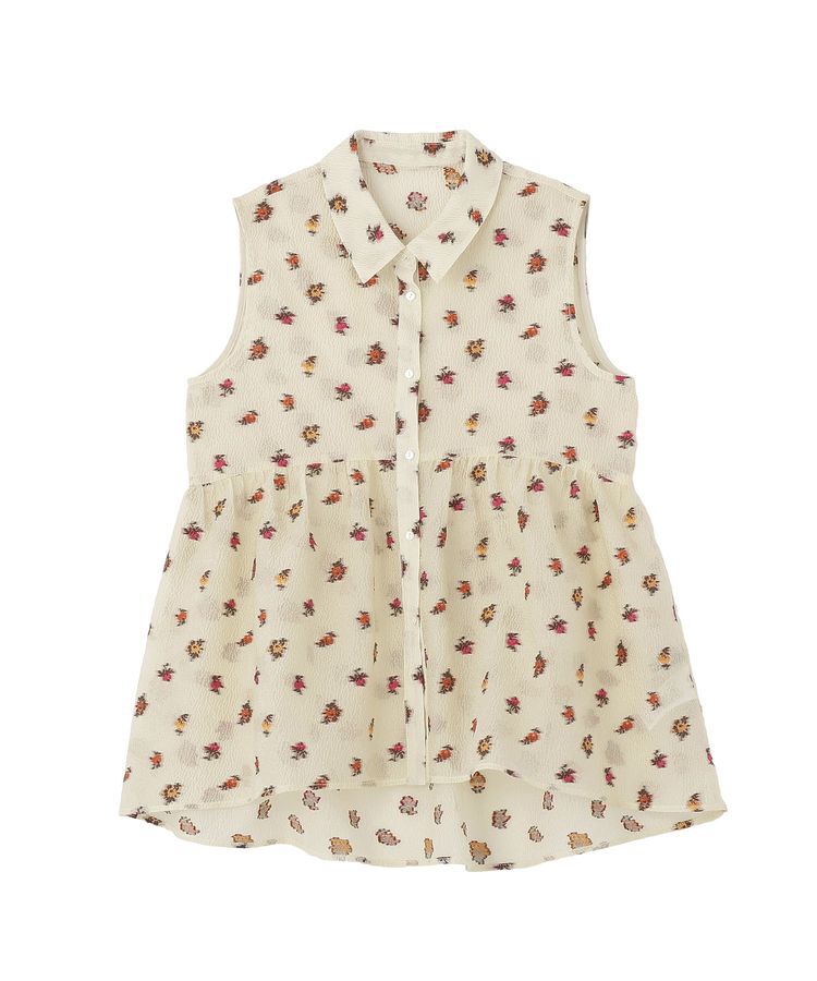 YECCA VECCA「シアージャガードペプラムブラウス」|シャツ・ブラウス|