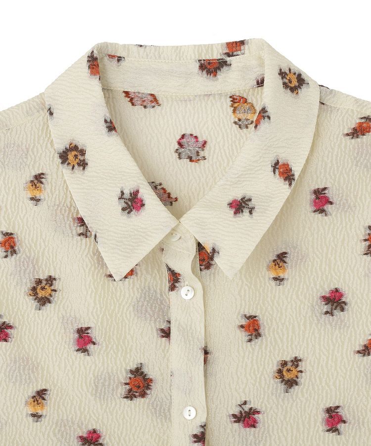 YECCA VECCA「シアージャガードペプラムブラウス」|シャツ・ブラウス|