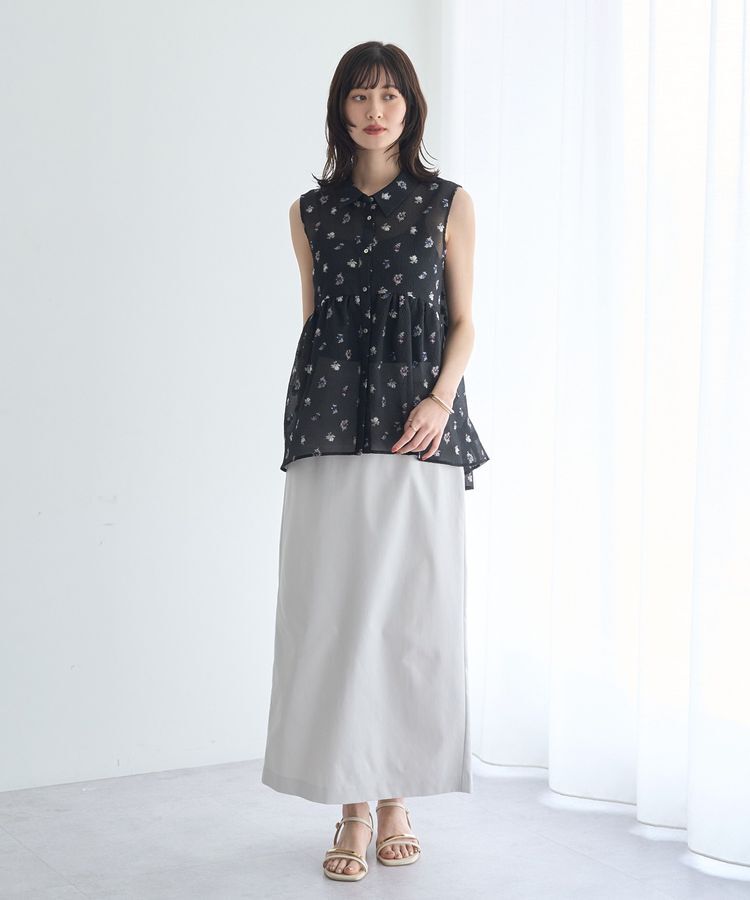 YECCA VECCA「シアージャガードペプラムブラウス」|シャツ・ブラウス|