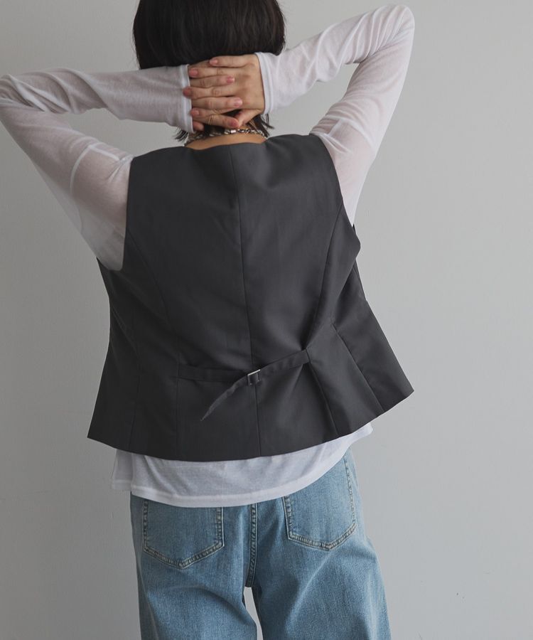 GARAGE OF GOOD CLOTHING「フロントボタンコンパクトベスト」|ベスト・ジレ|