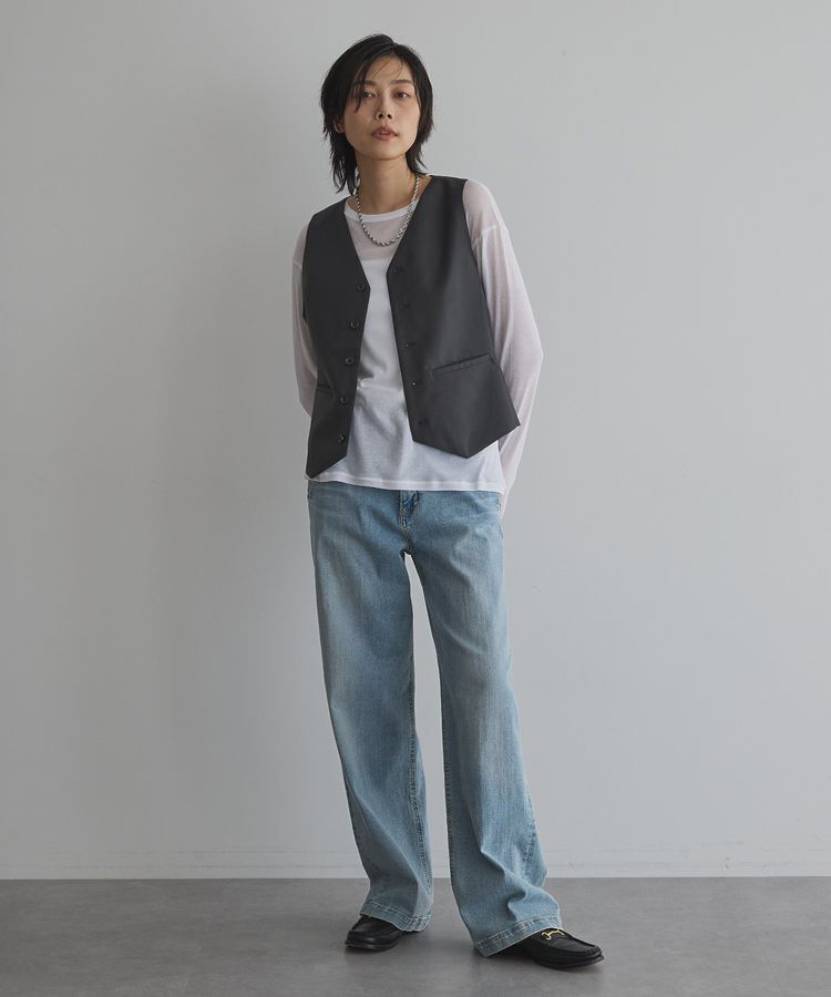 GARAGE OF GOOD CLOTHING「フロントボタンコンパクトベスト」|ベスト・ジレ|