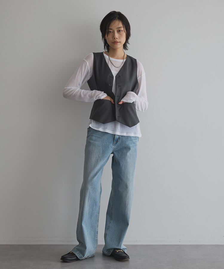 GARAGE OF GOOD CLOTHING「フロントボタンコンパクトベスト」|ベスト・ジレ|