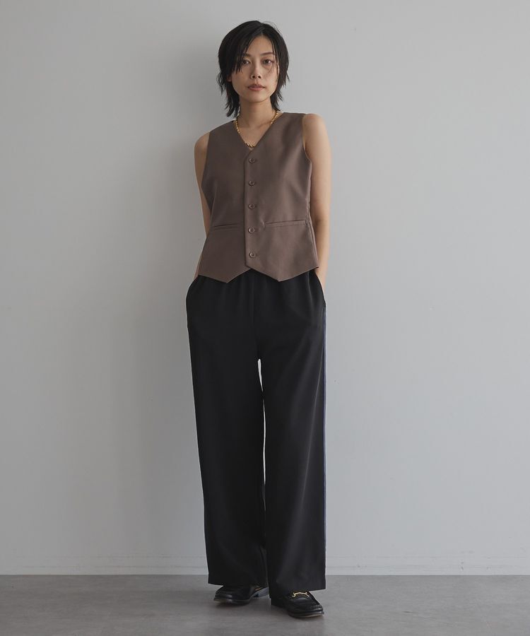 GARAGE OF GOOD CLOTHING「フロントボタンコンパクトベスト」|ベスト・ジレ|