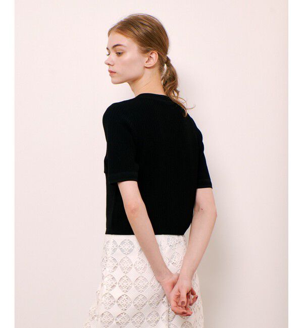 LOULOU WILLOUGHBY「【LOULOU WILLOUGHBY】ポケット付半袖カーディガン」|カーディガン|