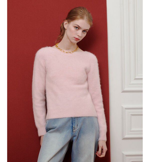 LOULOU WILLOUGHBY「【LOULOU WILLOUGHBY】カシミヤブレンドファー加工プルオーバー」|ニット・セーター|