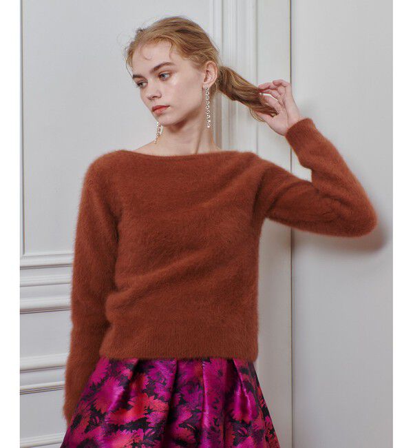 LOULOU WILLOUGHBY「【LOULOU WILLOUGHBY】カシミヤブレンドファー加工プルオーバー」|ニット・セーター|