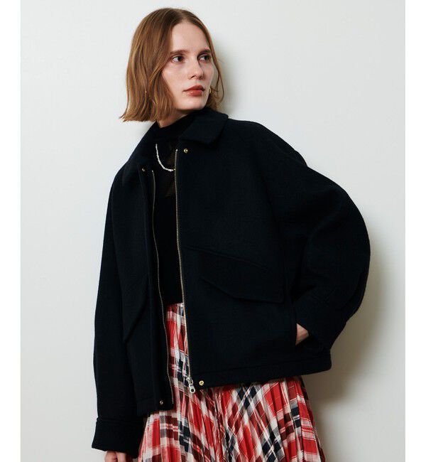 allureville「ウールモッサステンカラーブルゾン」|ブルゾン・スタジャン|