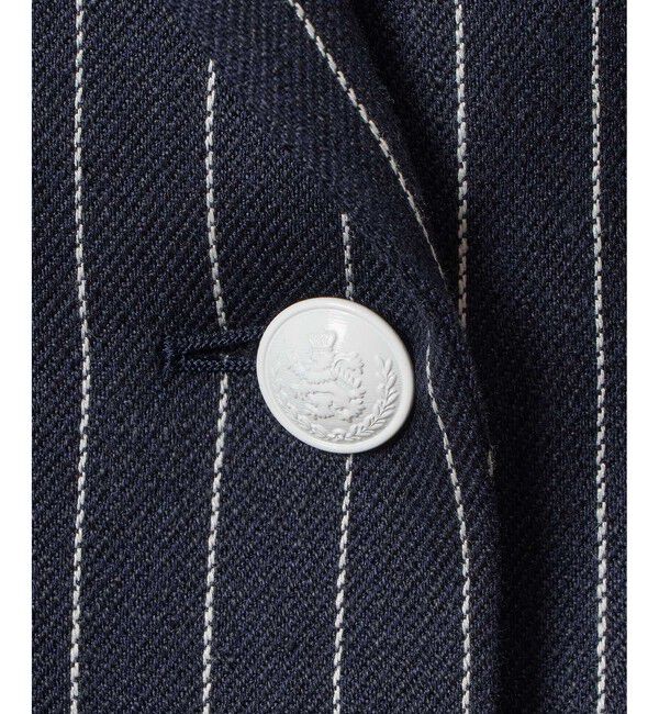 allureville「リネンストライプダブルジャケット」|テーラードジャケット|