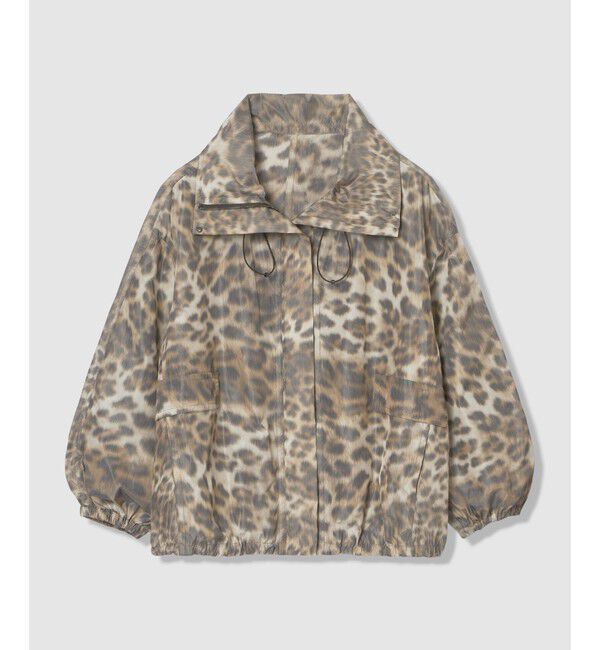allureville「【ATELIER Line】レオパプリントスタンドカラーブルゾン」|ブルゾン・スタジャン|