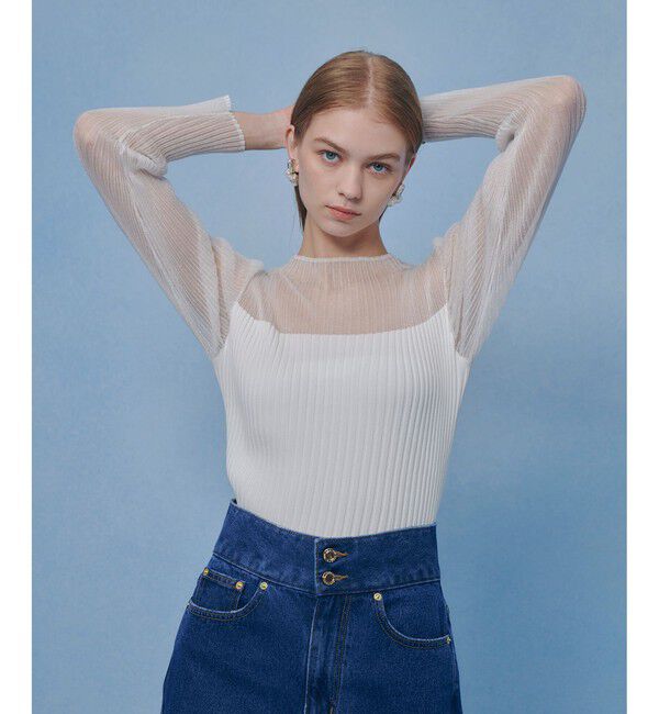 LOULOU WILLOUGHBY「【LOULOU WILLOUGHBY】シアーキリカエプルオーバー」|ニット・セーター|