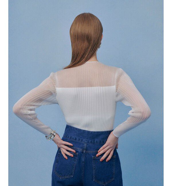 LOULOU WILLOUGHBY「【LOULOU WILLOUGHBY】シアーキリカエプルオーバー」|ニット・セーター|