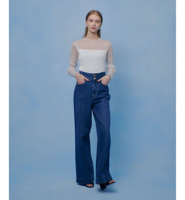 LOULOU WILLOUGHBY「【LOULOU WILLOUGHBY】シアーキリカエプルオーバー」|ニット・セーター|