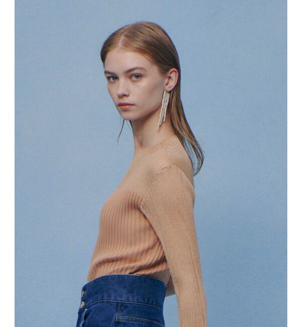 LOULOU WILLOUGHBY「【LOULOU WILLOUGHBY】シアーキリカエプルオーバー」|ニット・セーター|