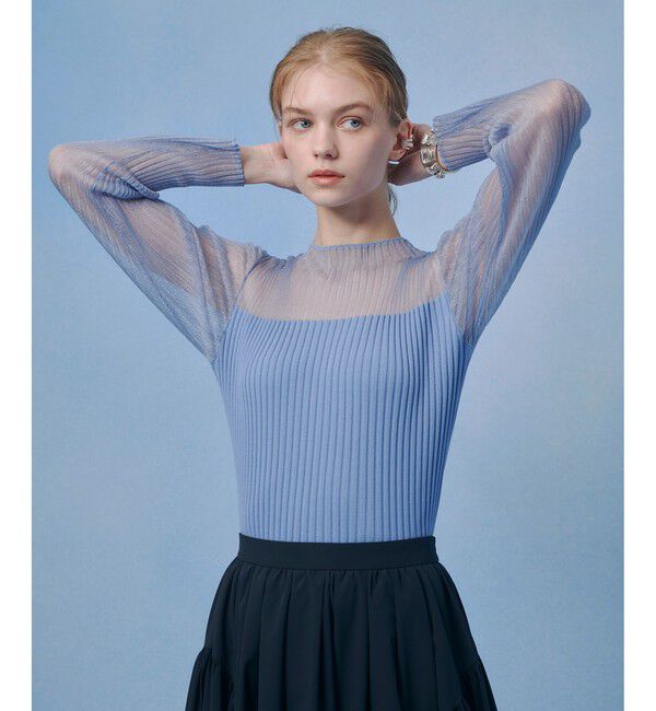 LOULOU WILLOUGHBY「【LOULOU WILLOUGHBY】シアーキリカエプルオーバー」|ニット・セーター|