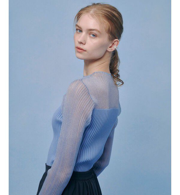 LOULOU WILLOUGHBY「【LOULOU WILLOUGHBY】シアーキリカエプルオーバー」|ニット・セーター|