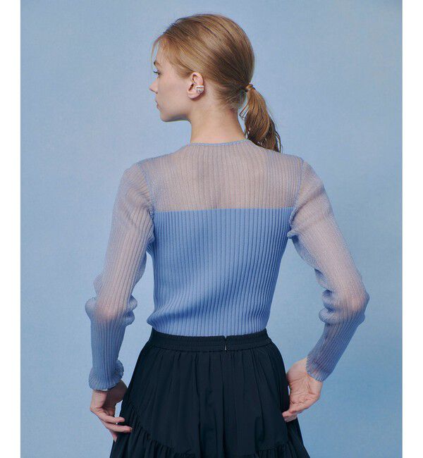 LOULOU WILLOUGHBY「【LOULOU WILLOUGHBY】シアーキリカエプルオーバー」|ニット・セーター|